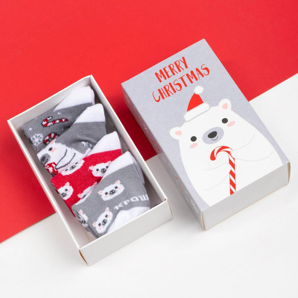 Комплект носков для мальчиков «Мишка» | Носочки | Крошка Я