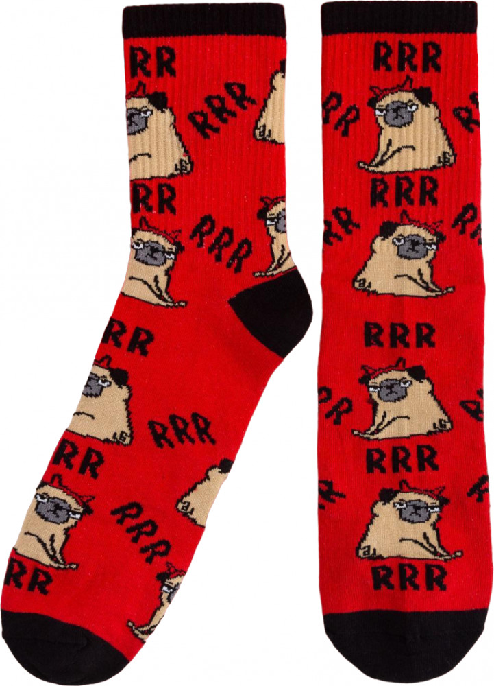 Носки мужские «Мопс» | Мужские новогодние носки | KAFTAN