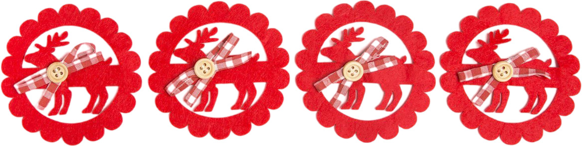 Набор колец для салфеток «Олень» | Сервировка для новогоднего стола | Доляна