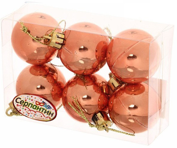 Набор шаров ёлочных «Глянец» | Серпантин