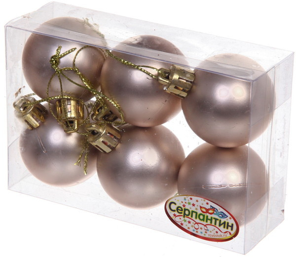 Набор шаров ёлочных «Матовый» | Серпантин