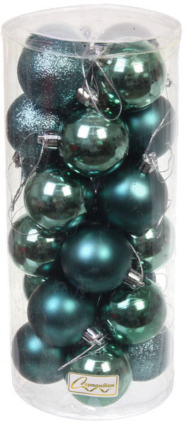 Набор шаров ёлочных «Микс фактур» | Серпантин