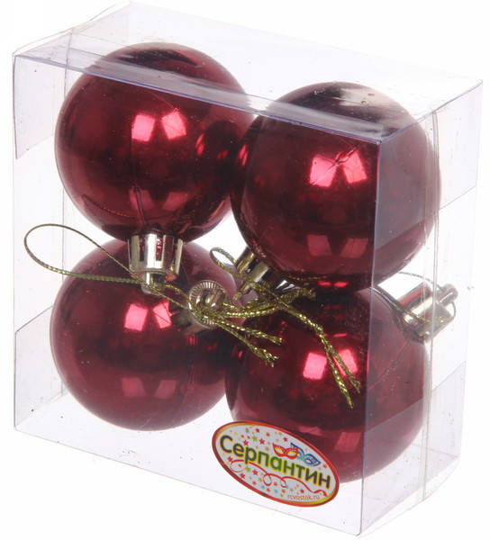 Набор шаров ёлочных «Глянец» | Серпантин