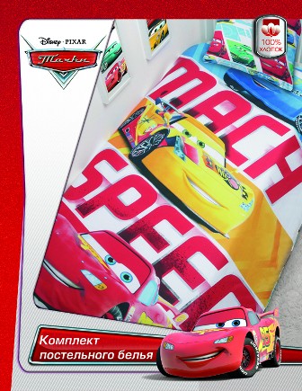 Комплект постельного белья "МакКуин" (1,5-спальный, бязь, 1 наволочка 50х70) | Disney | Mona Liza