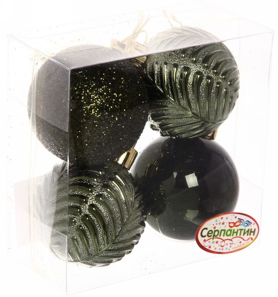 Набор шаров ёлочных «Микс фактур» | Серпантин