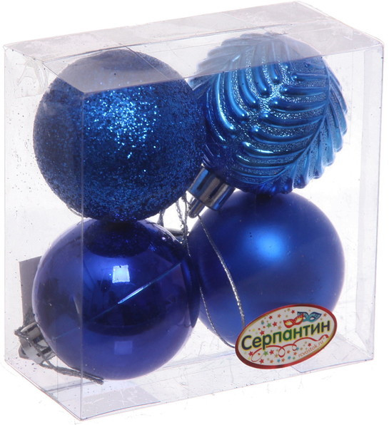 Набор шаров ёлочных «Микс фактур» | Серпантин