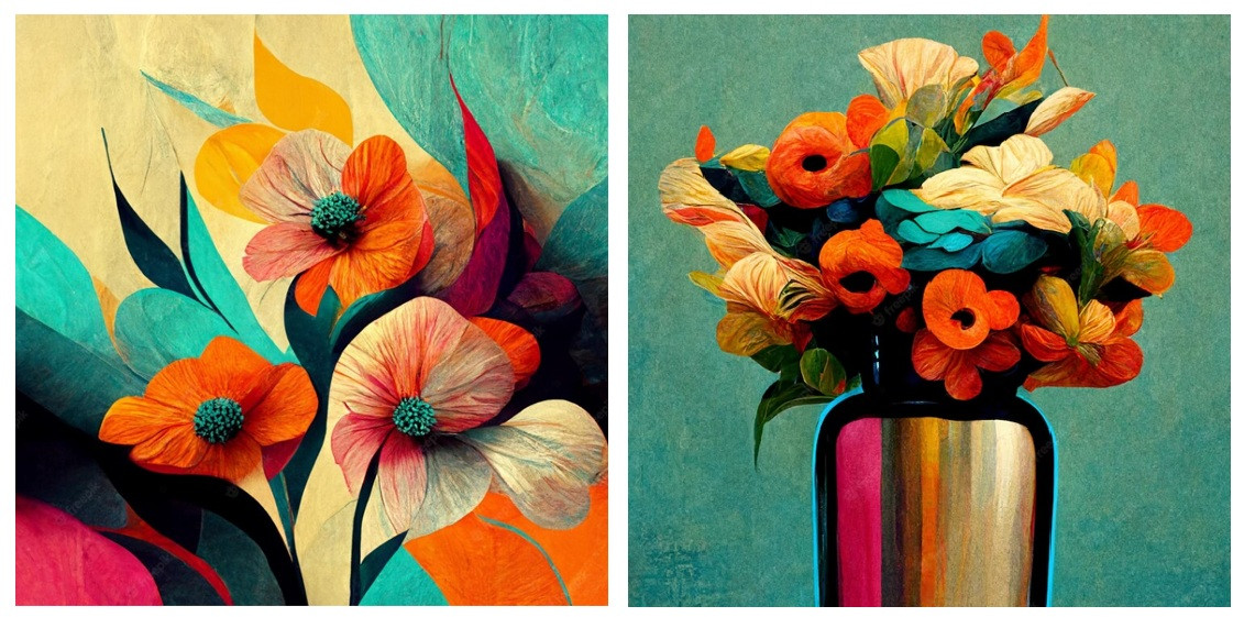 Картина модульная «Яркие цветы» | Симфония