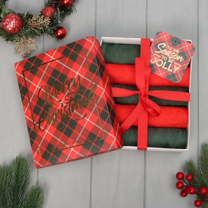 Набор полотенец «Jolly» | Новогодние наборы полотенец | Этель