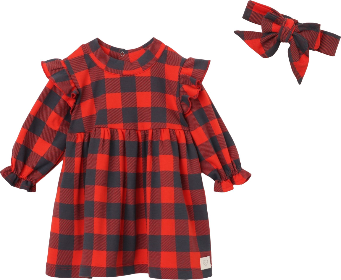 Комплект для девочек из платья и повязки на голову | Санта | Крошка Я