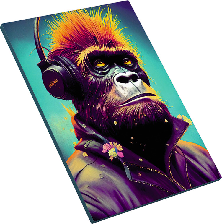 Картина «Обезьяна в наушниках» | Обезьяны | Симфония