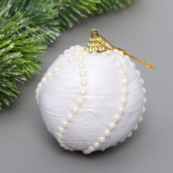 Шар ёлочный «Жемчужная россыпь» | Серпантин