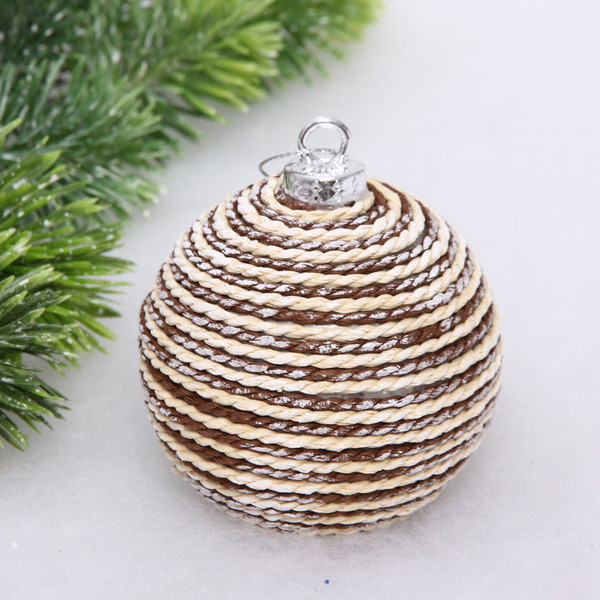 Шар ёлочный «Зимнее плетение» | Серпантин