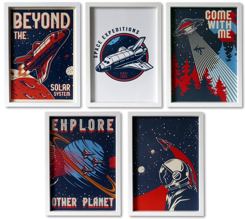 Набор постеров интерьерных «Космос» | Симфония