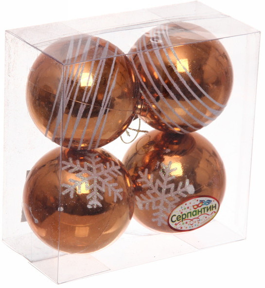 Набор шаров ёлочных «Снежные нити» | Серпантин