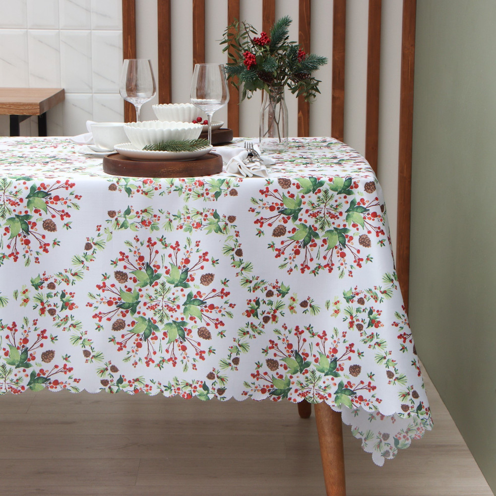 Скатерть «Хвойный узор» | Happy New Year | Доляна