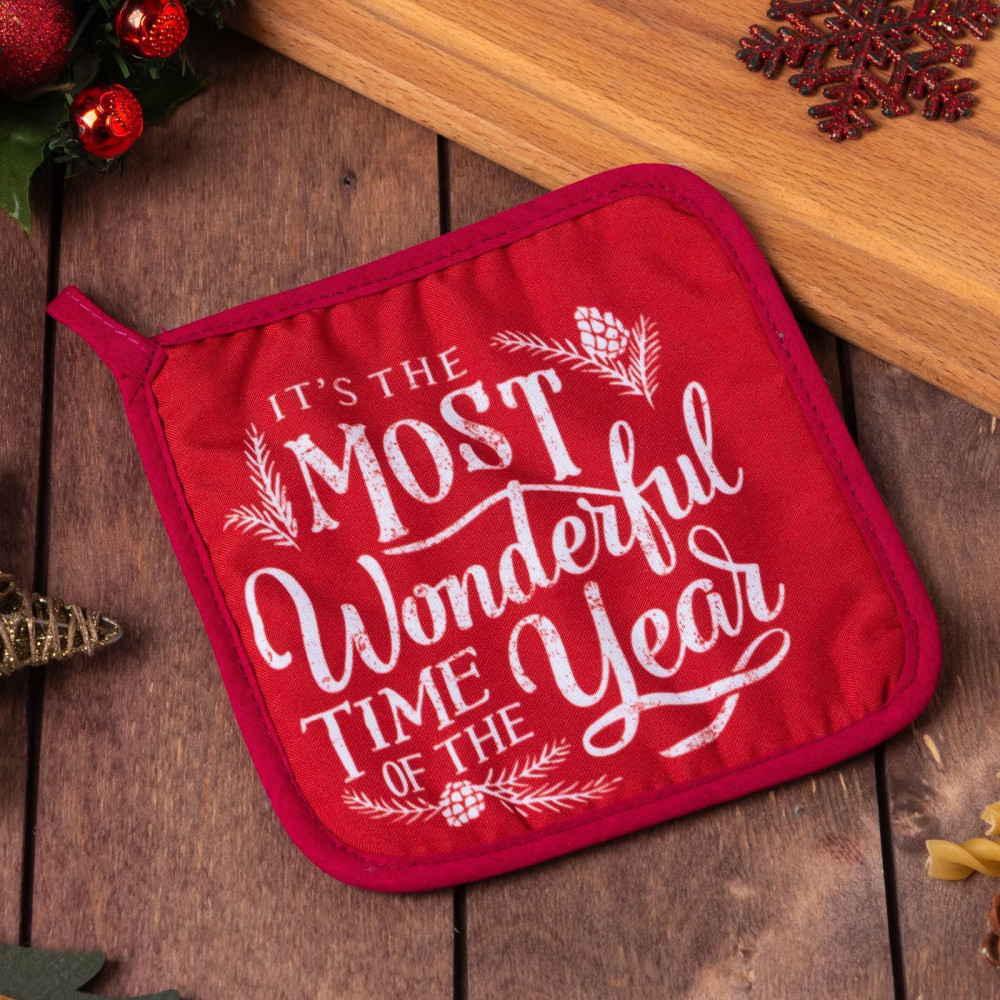 Прихватка «Wonderful» | Кухонный текстиль к Новому году | Доляна