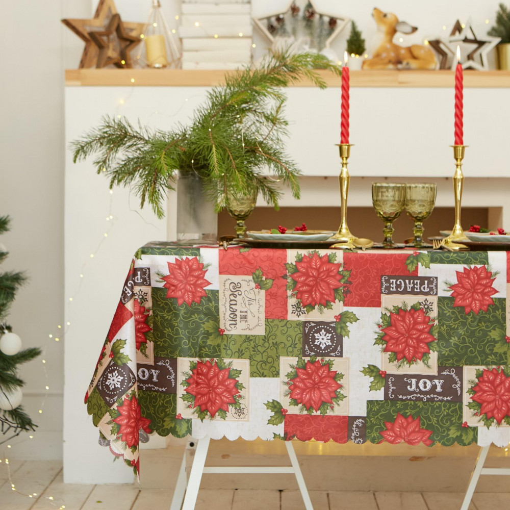 Скатерть «Love» | Happy New Year | Доляна