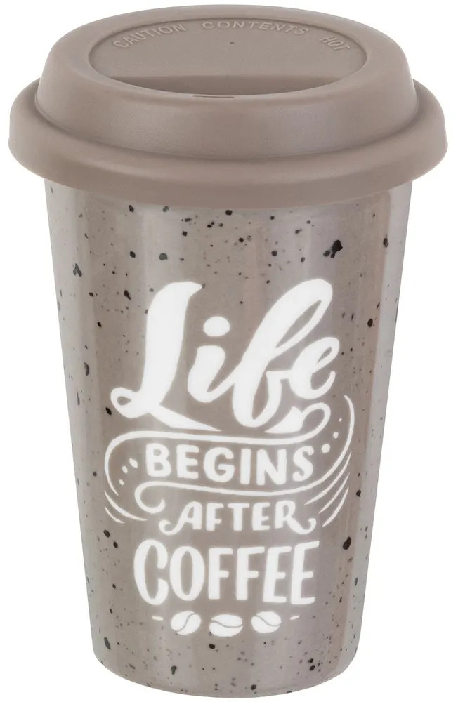 Стакан с силиконовой крышкой | Elan Gallery