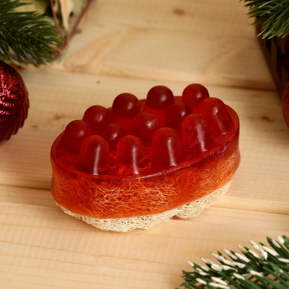 Мыло массажное с люффой | Новый год | Добропаровъ