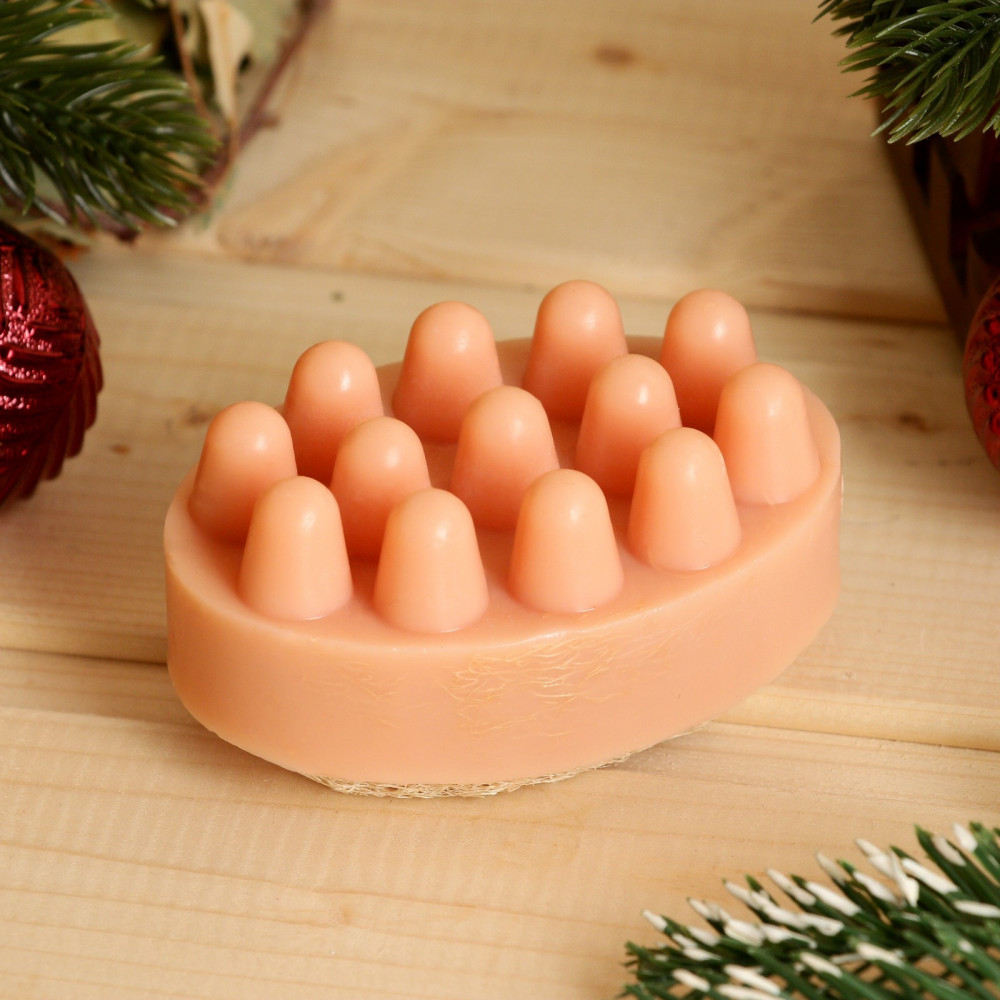 Мыло массажное с люффой «Горячее какао» | Новый год | Добропаровъ