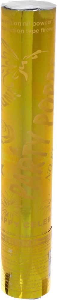 Пневмохлопушка «Голограмма, конфетти золото» | Серпантин