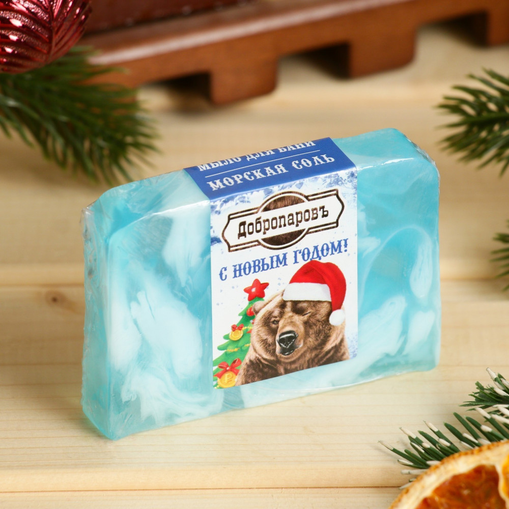 Мыло-спа для бани и сауны «Медведь» | Новый год | Добропаровъ