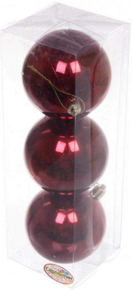 Набор шаров ёлочных «Глянец» | Серпантин