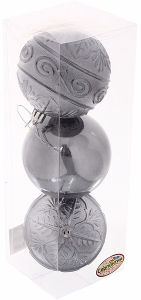 Набор шаров ёлочных «Микс фактур» | Серпантин