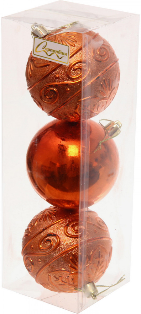 Набор шаров ёлочных «Микс фактур» | Серпантин