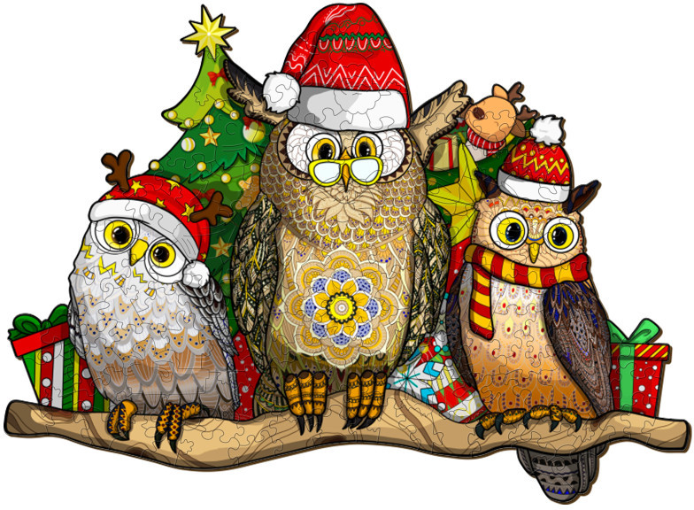 Пазл деревянный «Новогодняя вечеринка» | Woodbests