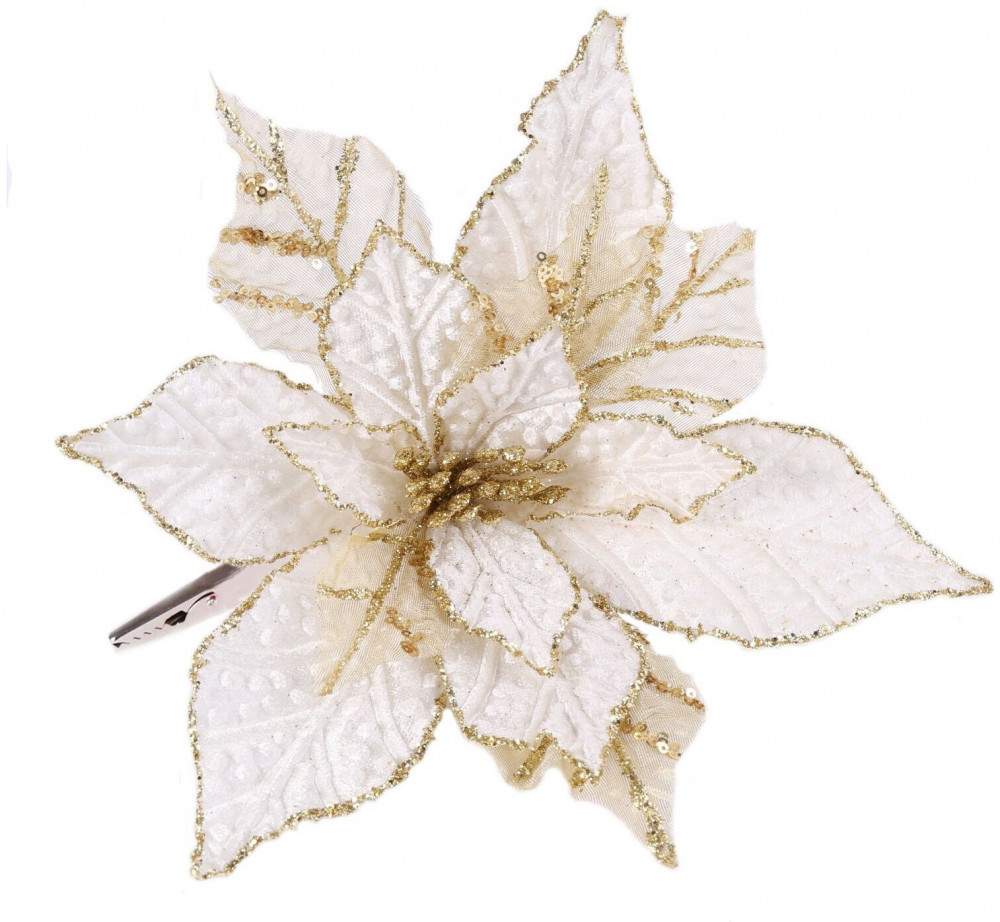 Украшение новогоднее на клипсе «Цветок» | Magic Time