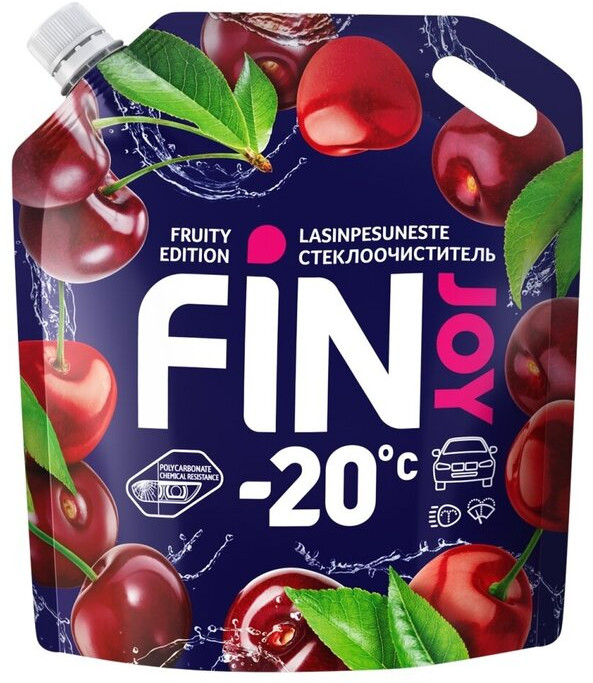 Жидкость стеклоомывателя зимняя «-20°С. Fruity: cherry» | Fin Joy
