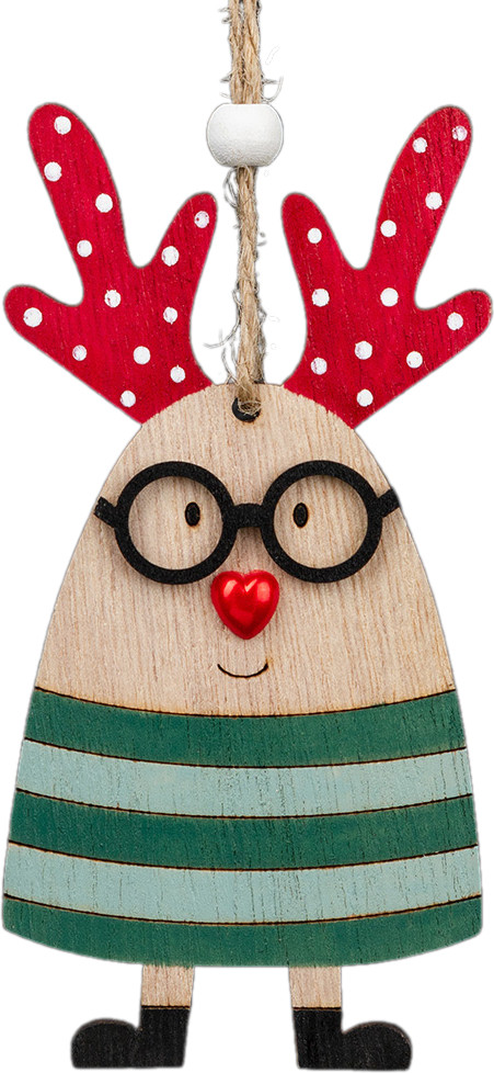 Украшение новогоднее «Олень нос-сердечко» | Новогодняя карусель | Erich Krause