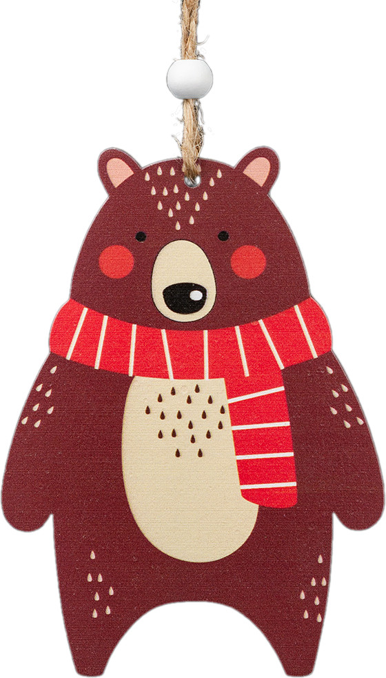 Украшение новогоднее «Мишка на прогулке» | Новогодняя карусель | Erich Krause