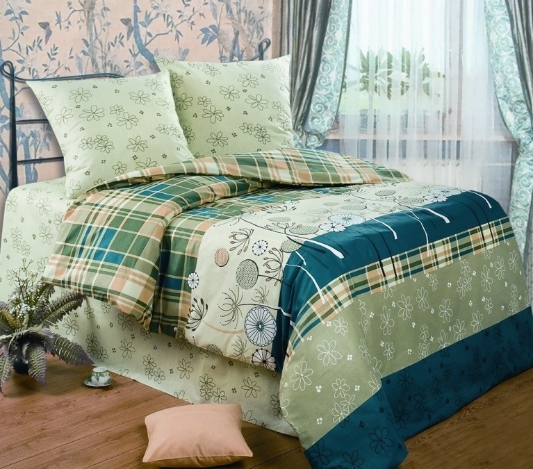 Комплект постельного белья «Гербарий» (арт. 10362, семейный, БИОкомфорт, 2 наволочки 70х70)