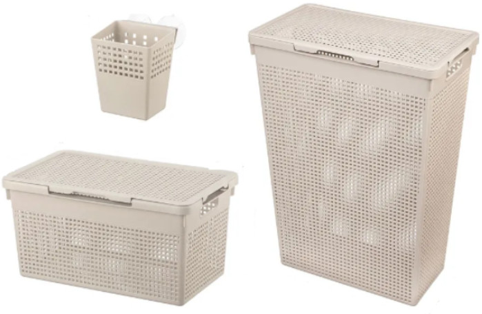 Набор корзин для белья с органайзером | Лофт | El Casa