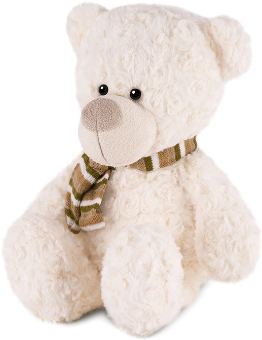 Игрушка мягкая «Молочный Мишка с шарфом» | Maxitoys Luxury