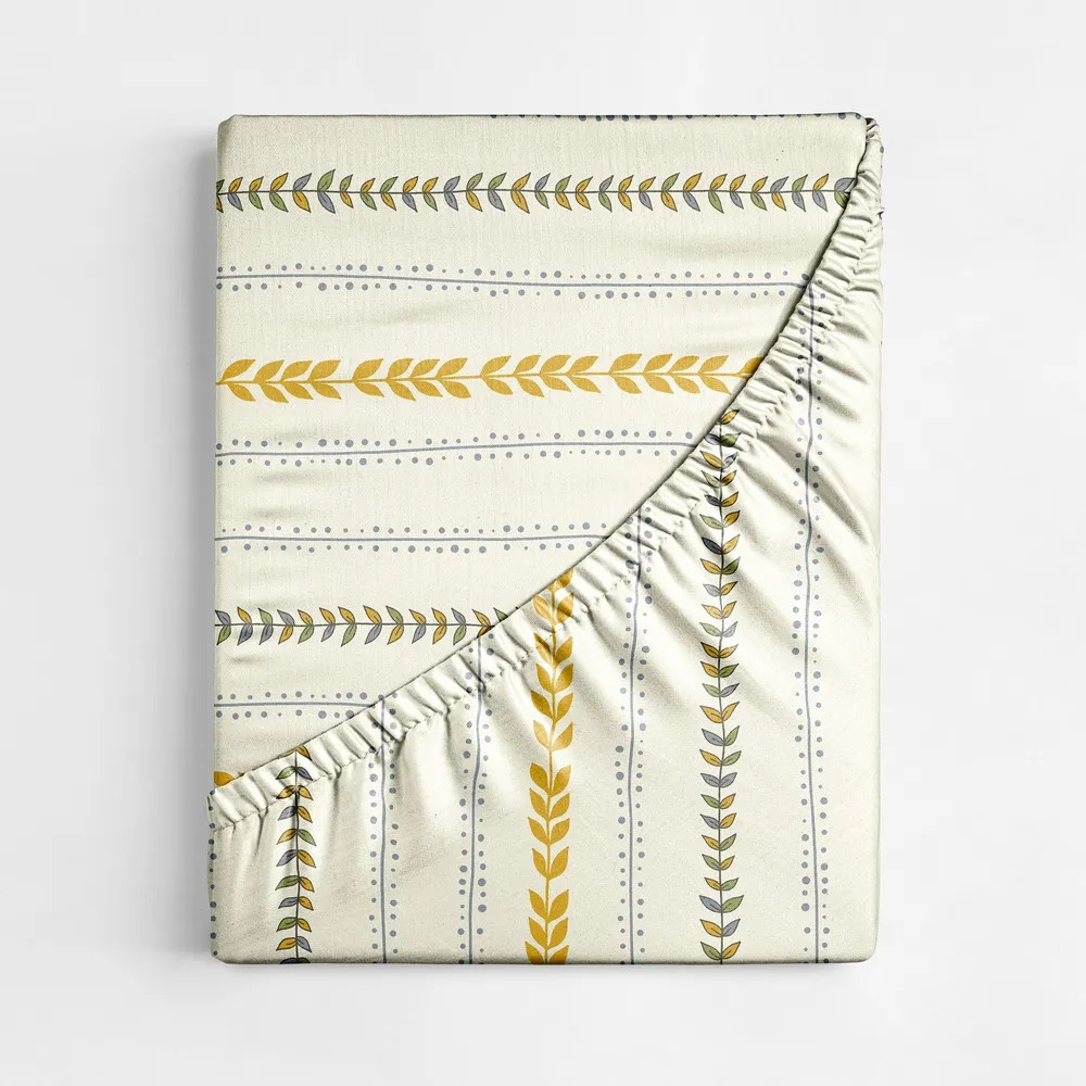 Простыня на резинке «Листья» | Ночь нежна