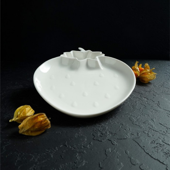 Блюдо сервировочное с соусником «Клубника»