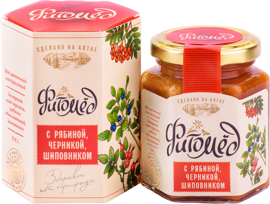 Фитомед с шиповником, рябиной и черникой | Пчела и человек