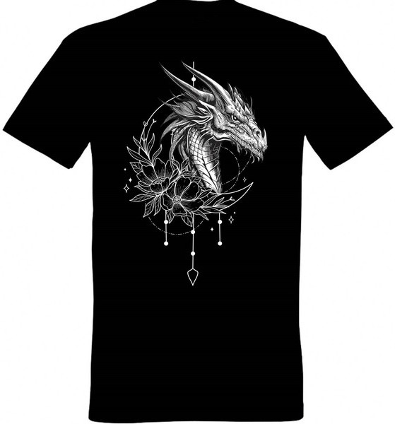 Футболка мужская с принтом «Дракон Среброкрылый» | T-Shirts