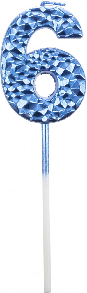 Свеча для торта «Цифра 6» | Феникс Презент