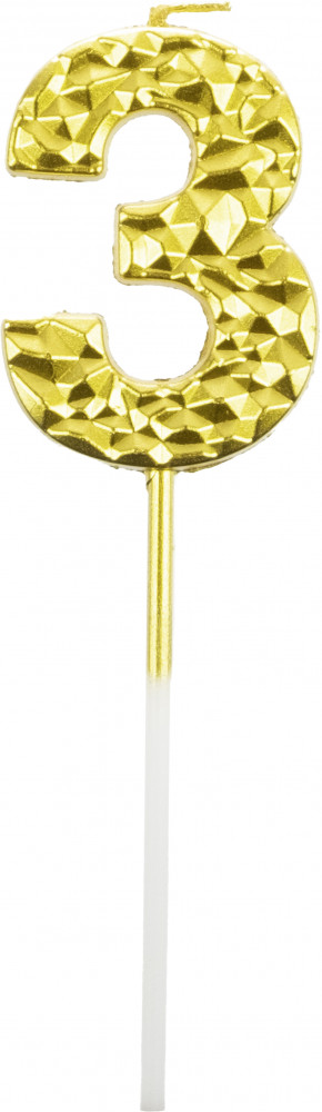 Свеча для торта «Цифра 3» | Феникс Презент