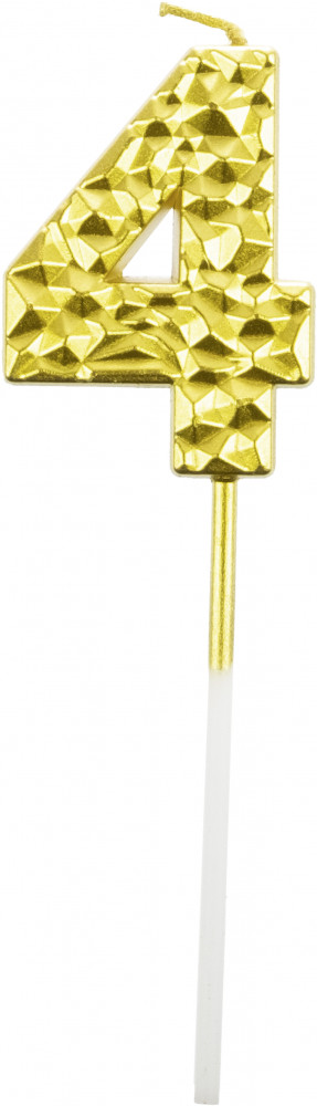 Свеча для торта «Цифра 4» | Феникс Презент