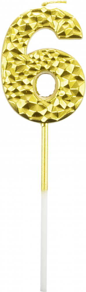Свеча для торта «Цифра 6» | Феникс Презент
