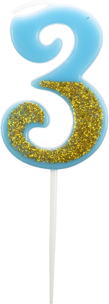 Свеча для торта «Цифра 3» | Феникс Презент