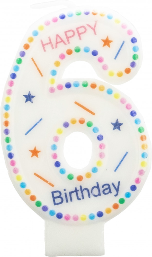 Свеча для торта «Цифра 6» | Феникс Презент