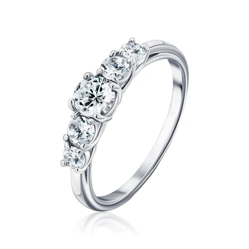 Кольцо из серебра с фианитами | Lucente Silver