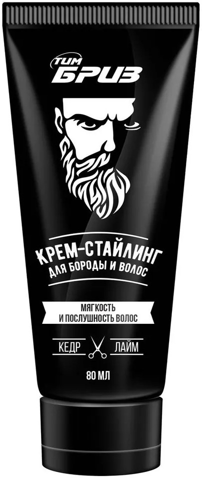 Крем-стайлинг для бороды и волос «Мягкость и послушность волос» | Кедр и лайм | ТимБриз