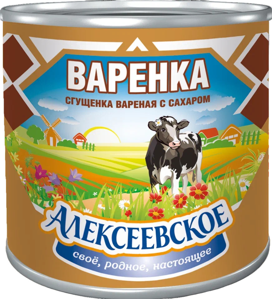 Сгущенка вареная с сахаром | Алексеевский молочноконсервный комбинат